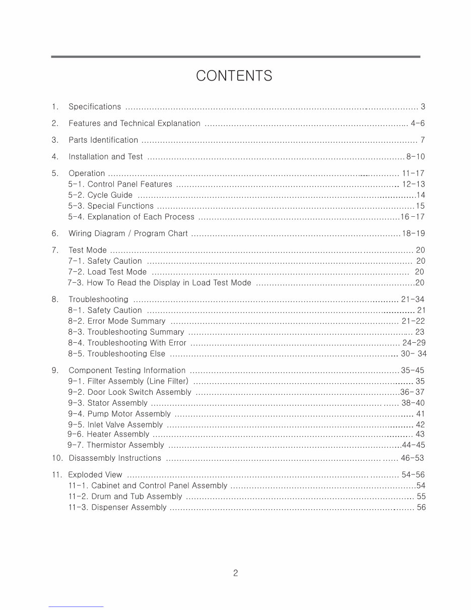 LG WM2650HRA Service Manual & Repair Guide preview img 2