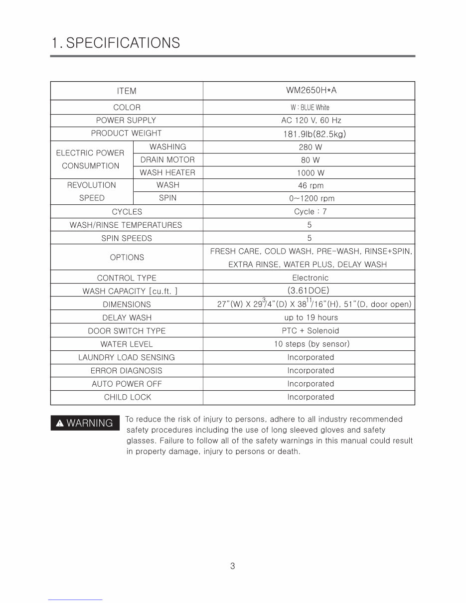 LG WM2650HRA Service Manual & Repair Guide preview img 3