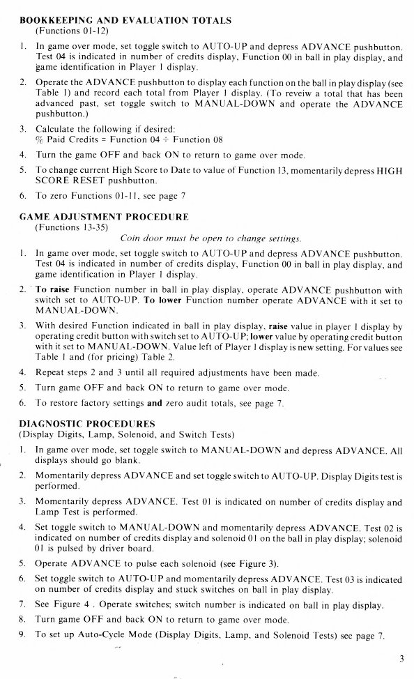 Williams Gorgar pinball machine instruction and parts manual preview img 3