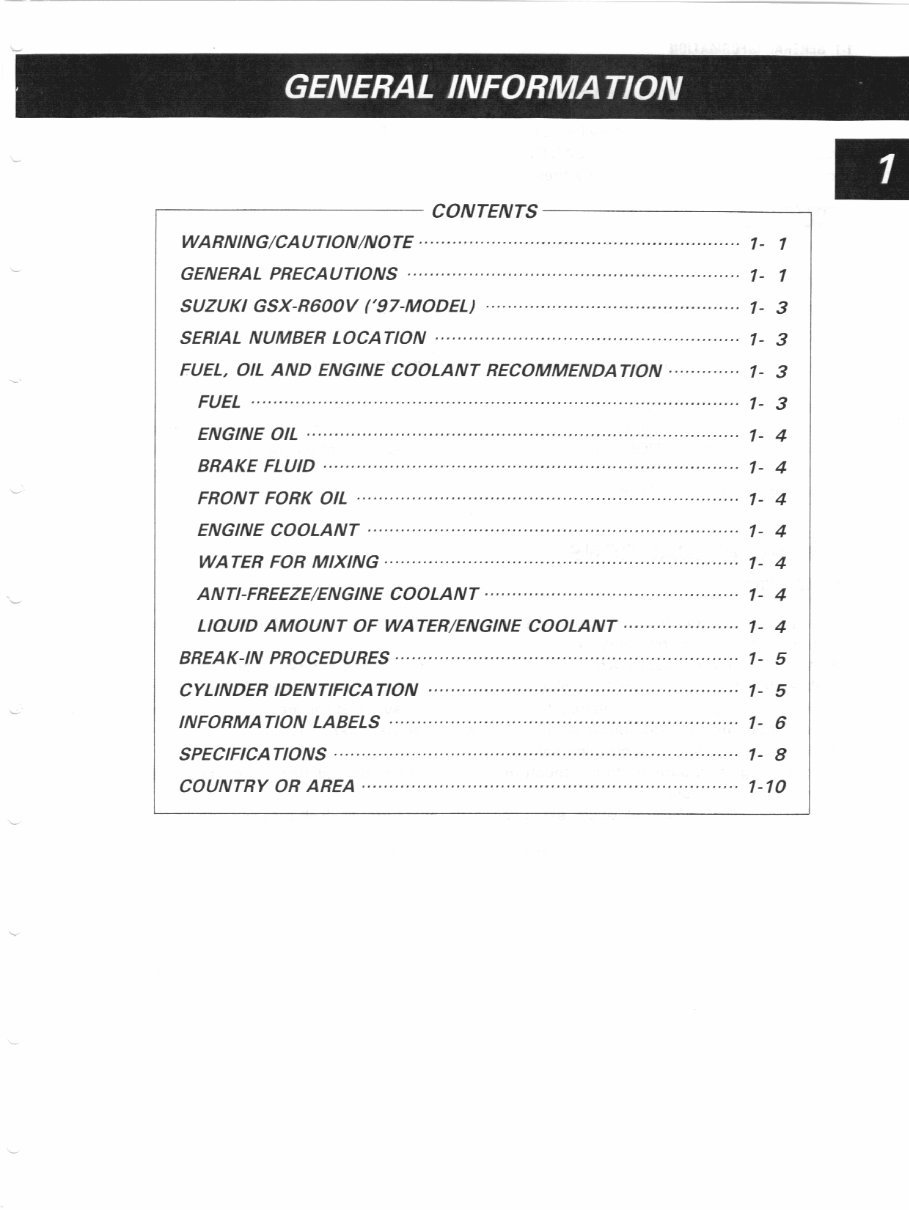1997-2000 Suzuki GSXR 600 GSXR600 GSX-R600V GSX-R600W GSX-R600X Service & Repair Manual preview img 6