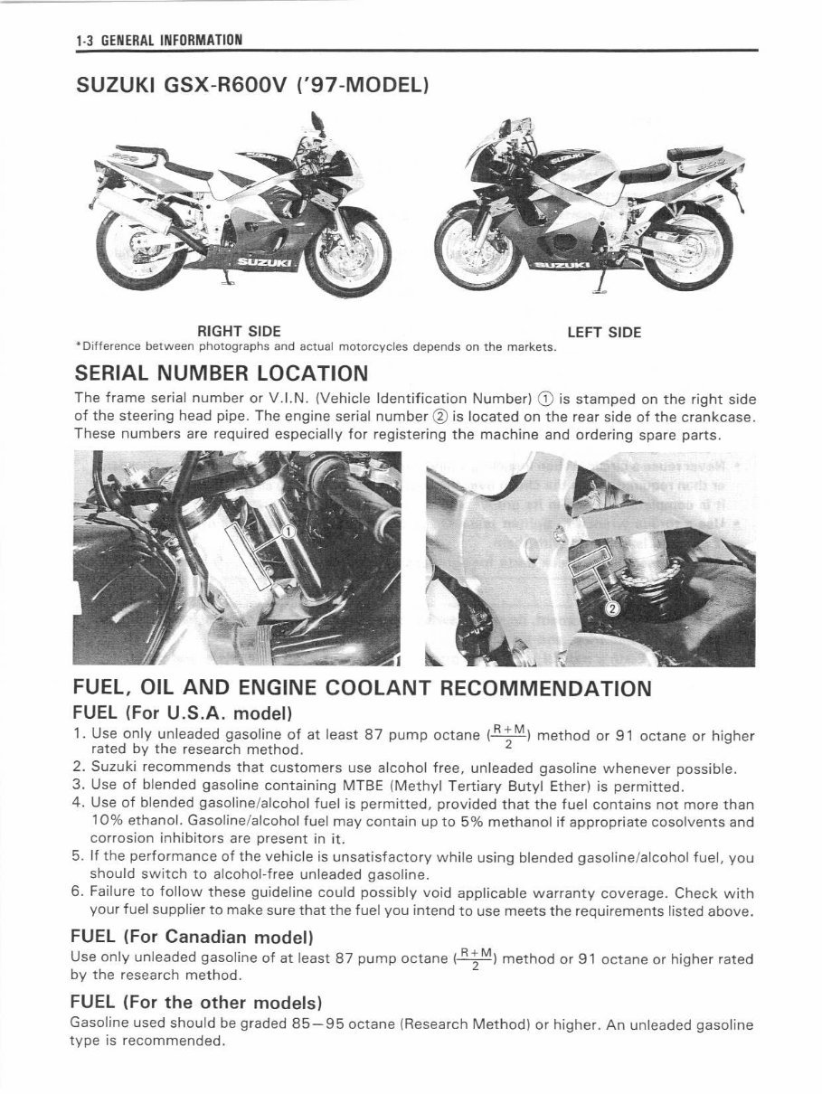 1997-2000 Suzuki GSXR 600 GSXR600 GSX-R600V GSX-R600W GSX-R600X Service & Repair Manual preview img 9