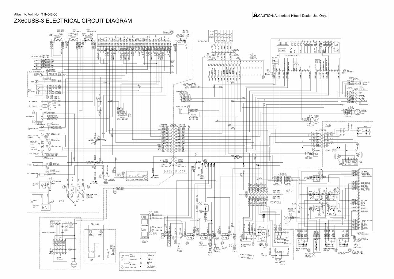 Hitachi Zaxis ZX 60USB-3 60USB-3F Excavator Service Repair Manual