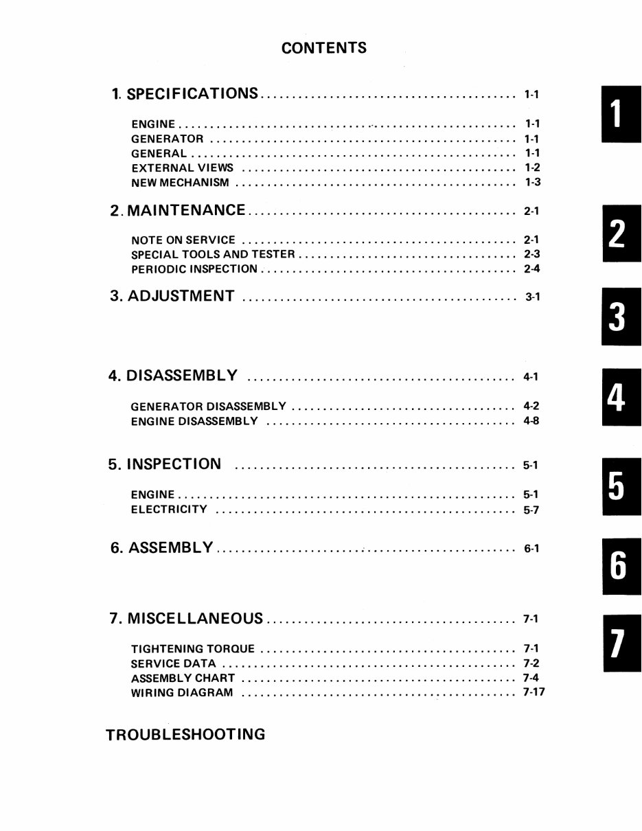 Yamaha EF600 Generator Service Manual preview img 4