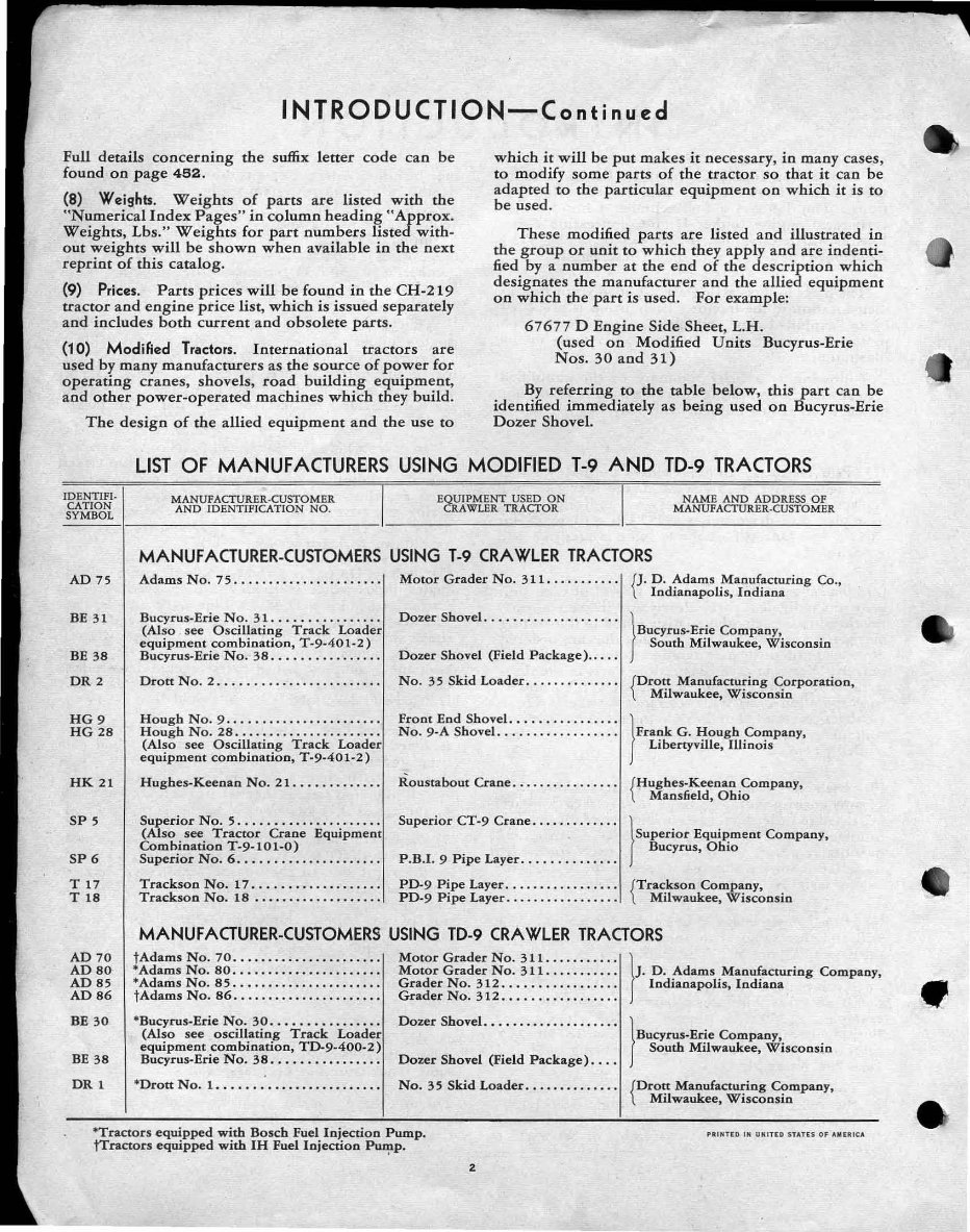 IH International Harvester TD-9 Crawler Tractors Parts Catalog Manual IPL IPC TC-24E - preview img 5