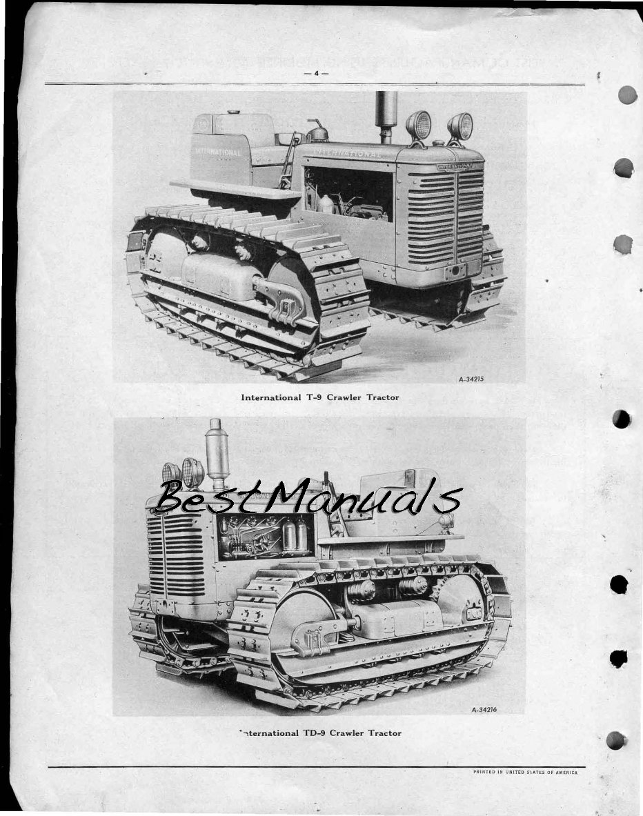 IH International Harvester TD-9 Crawler Tractors Parts Catalog Manual IPL IPC TC-24E - preview img 7