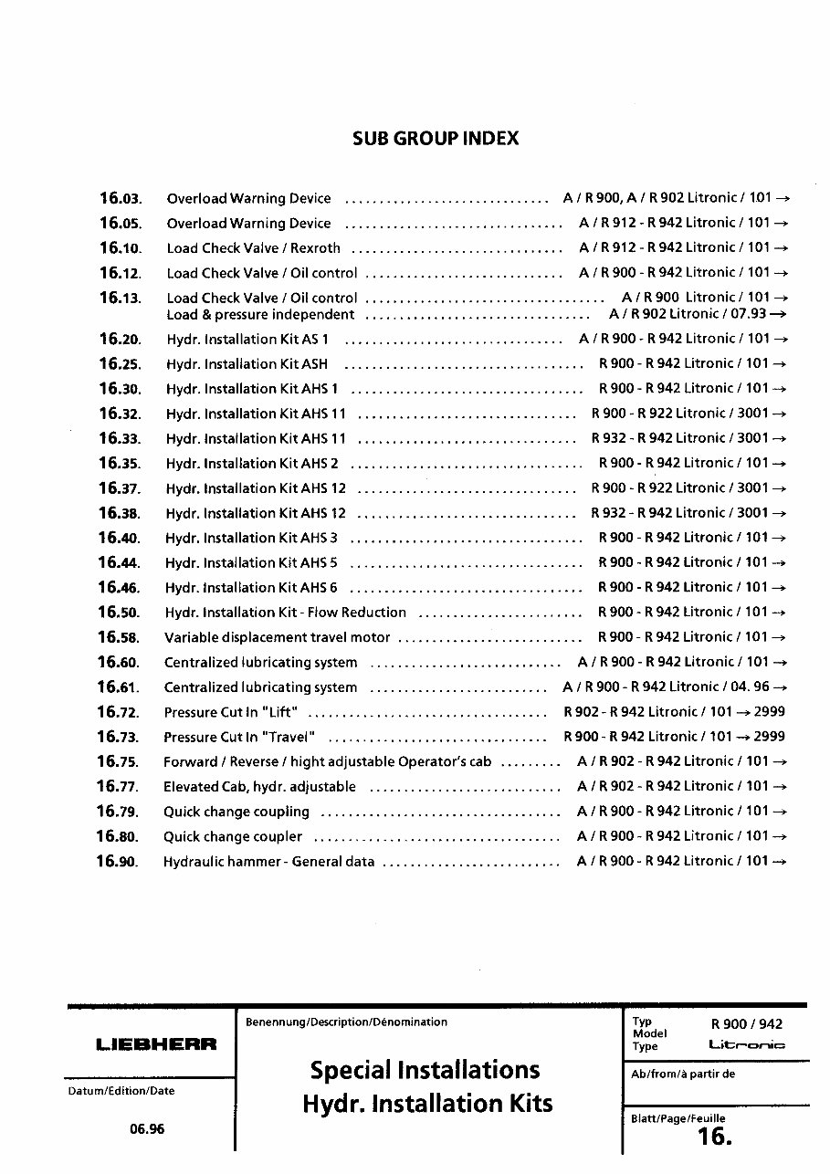 LIEBHERR R900 R902 R912 R922 R932 R942 Service Manual preview img 1