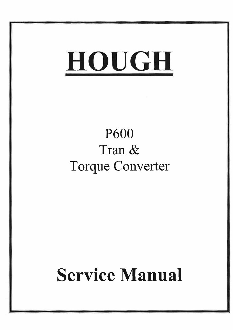 Hough P600 Transmission Service & Repair Manual preview img 3