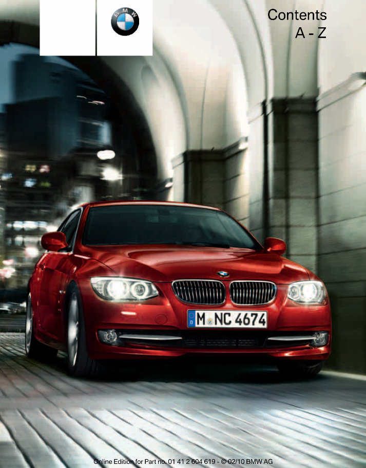 2011 BMW 335i Coupe (with idrive) Owners Manual preview img 1