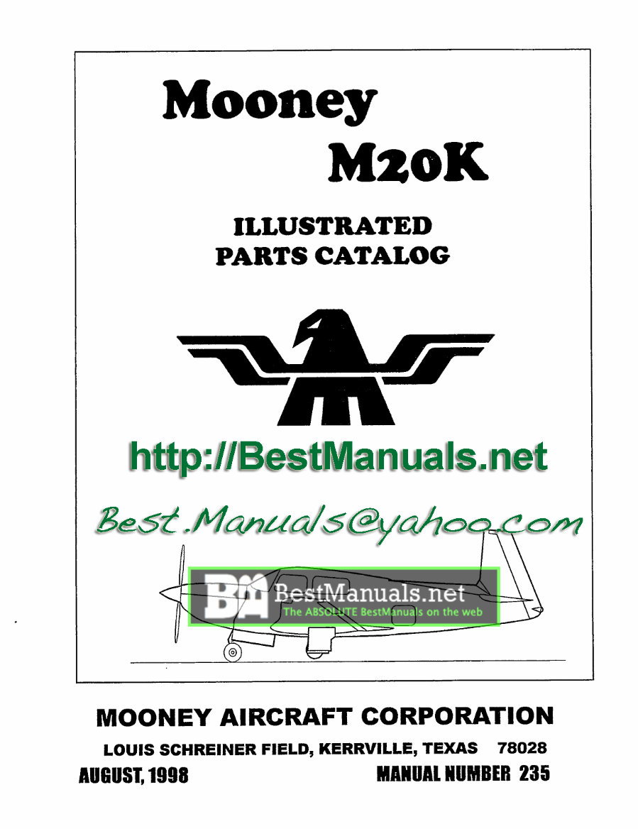 Mooney M20K Service Workshop Manual & Parts Manuals M20-K - preview img 1