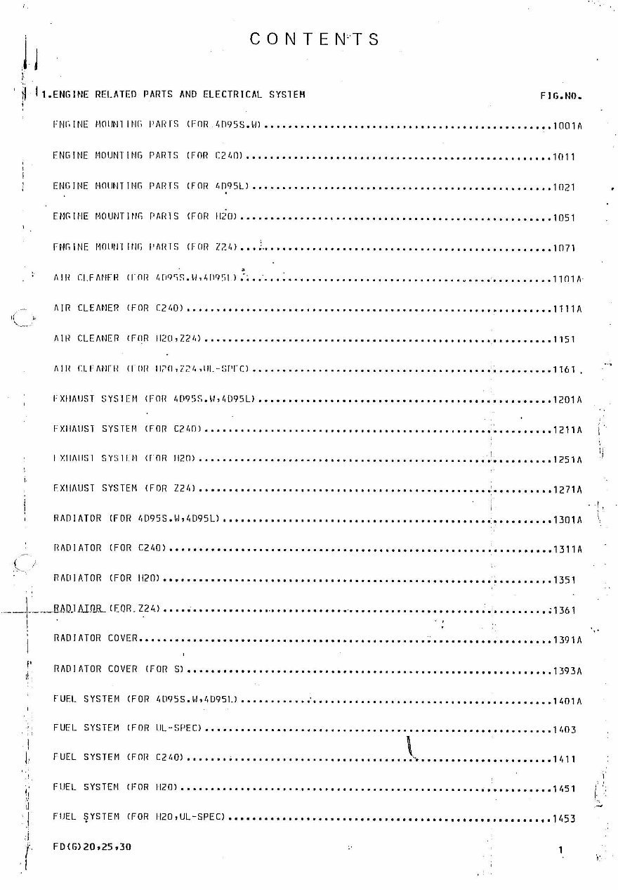 KOMATSU FG20 FD20 MORE Parts Part IPL Manual preview img 5