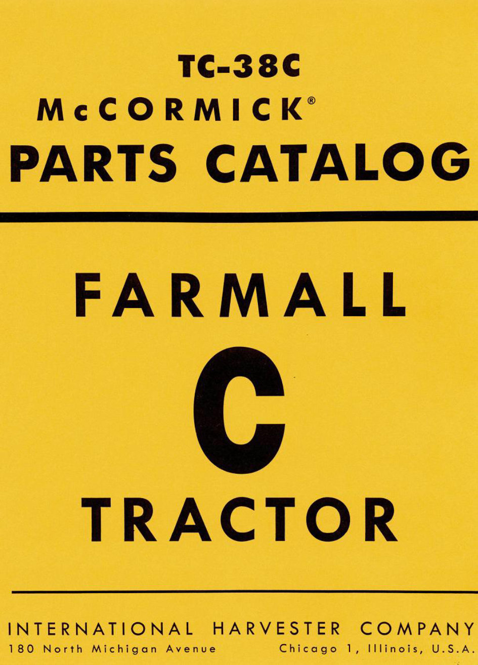 Farmall C Parts Catalog TC-38-C Part Manual Tractor IH preview img 2