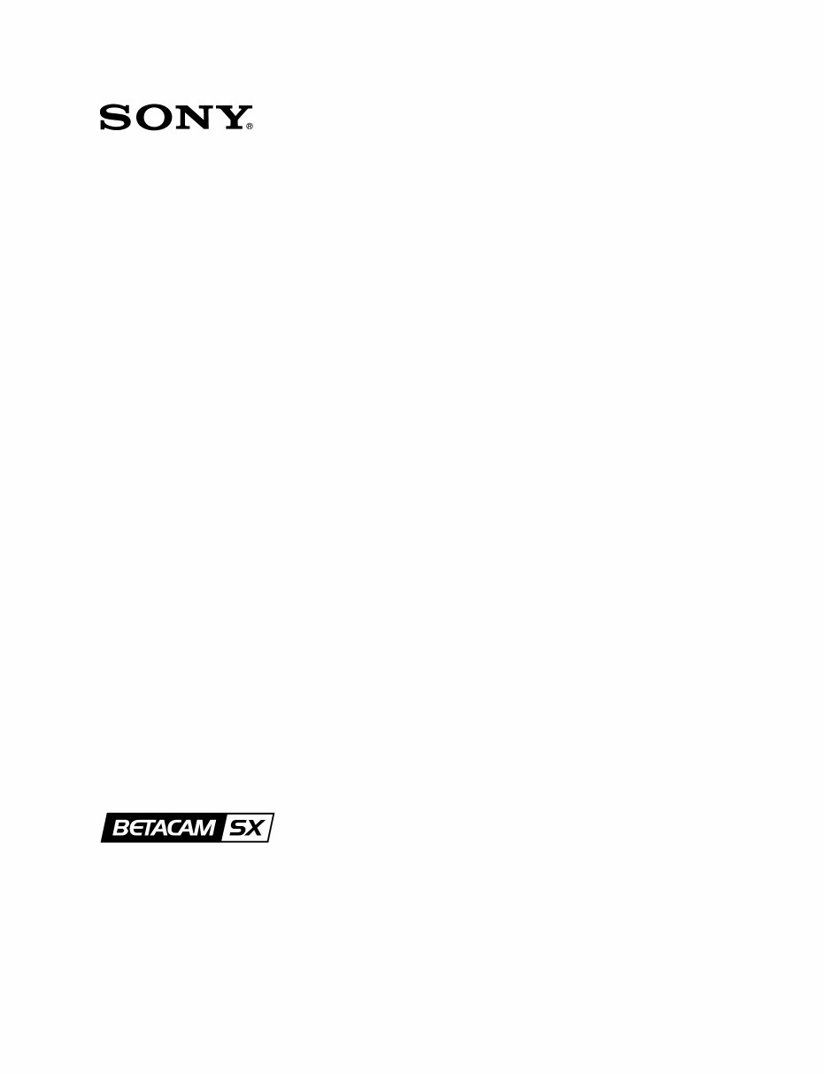 Sony DNW-A75/A75P DNW-A65/A65P Service Manual preview img 1