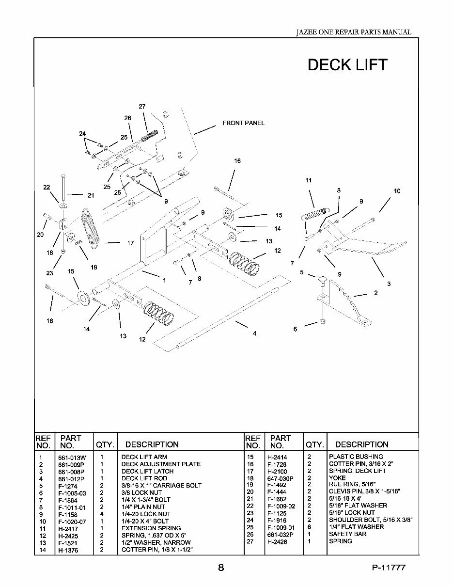 Country Clipper Jazee One Lawnmower Repair Parts Manual