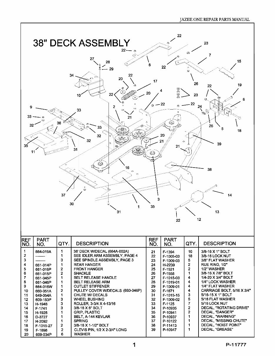 Country Clipper Jazee One Lawnmower Repair Parts Manual