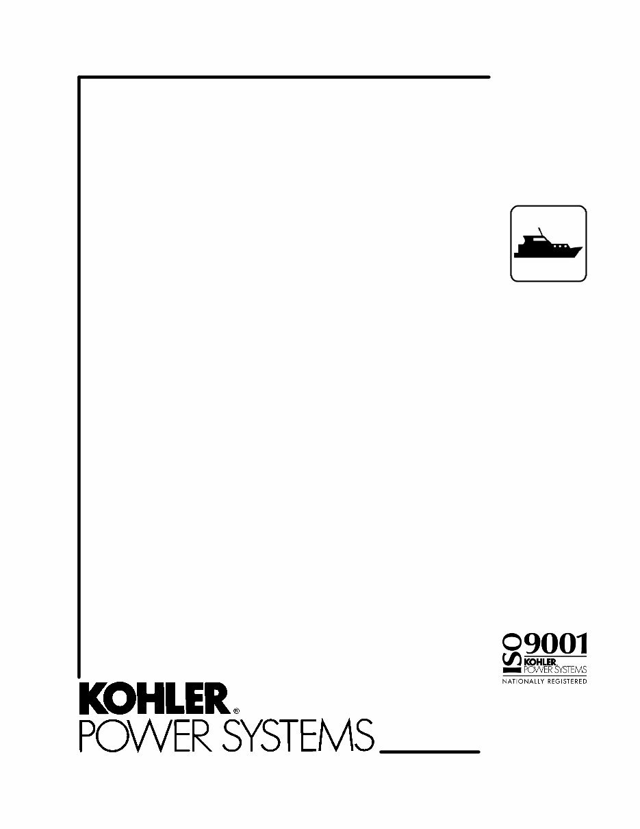 KOHLER Generator SETS MASTER Shop Manual preview img 1
