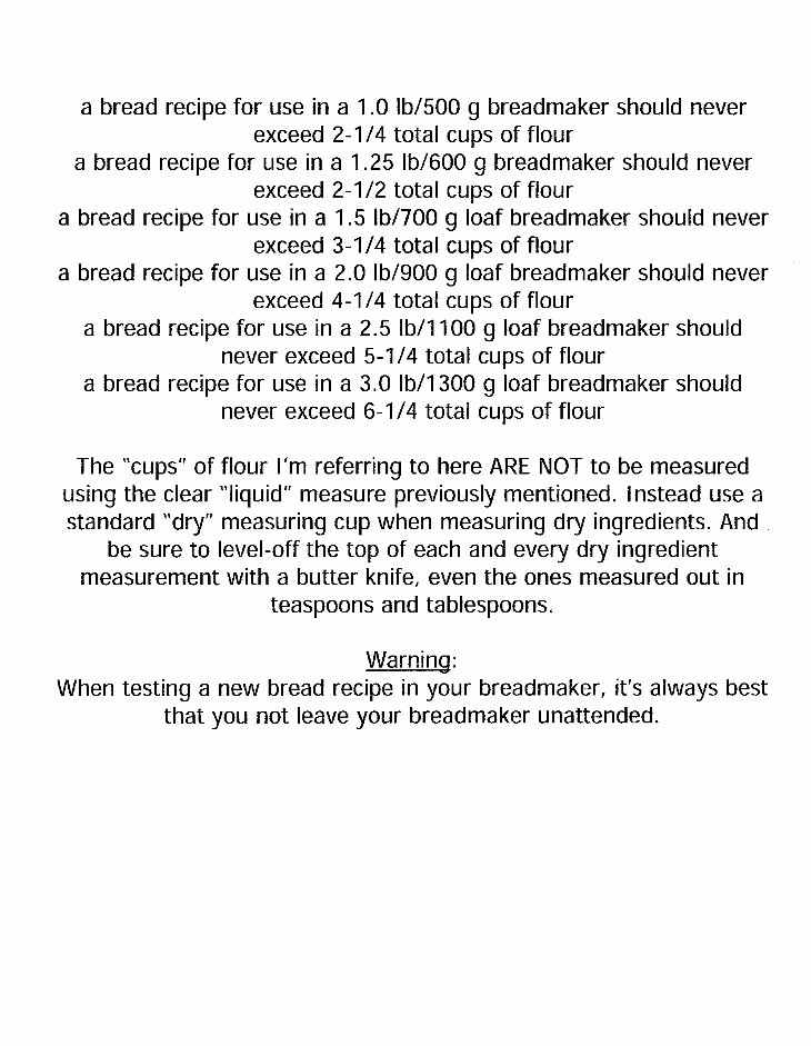 Cookworks Breadmaker Parts Model B0906 Instruction Manual Recipes preview img 6