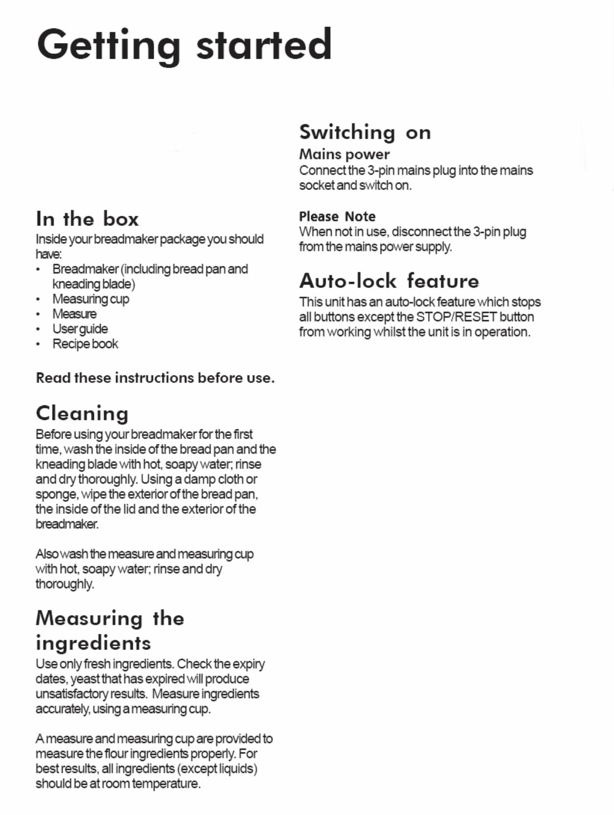 Cookworks Breadmaker Parts Model B0906 Instruction Manual Recipes preview img 8