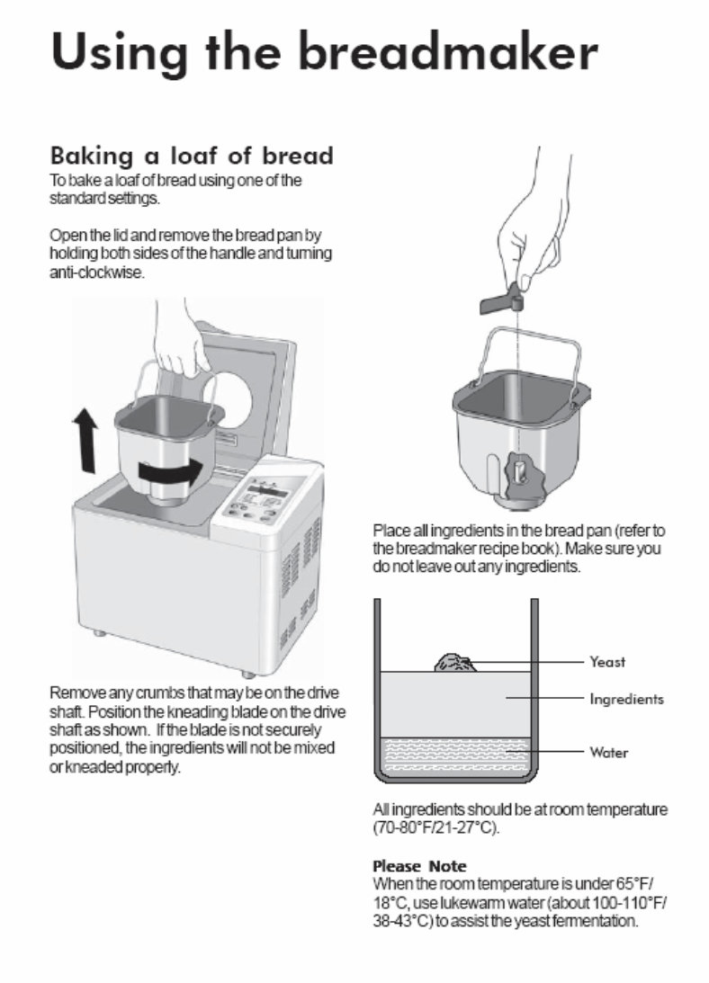 Cookworks Breadmaker Parts Model B0906 Instruction Manual Recipes preview img 9