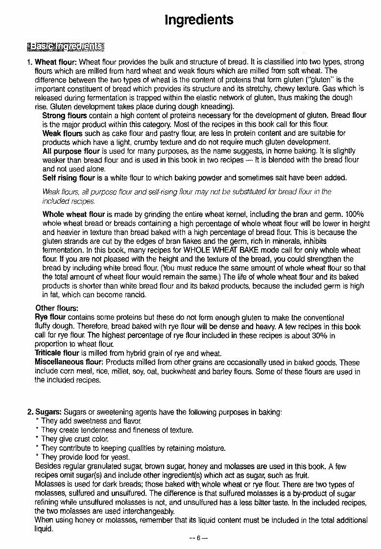 Panasonic Bread Bakery Parts Model SD BT51P Instruction Manual Two Recipes US CAN Version SDBT51P preview img 6