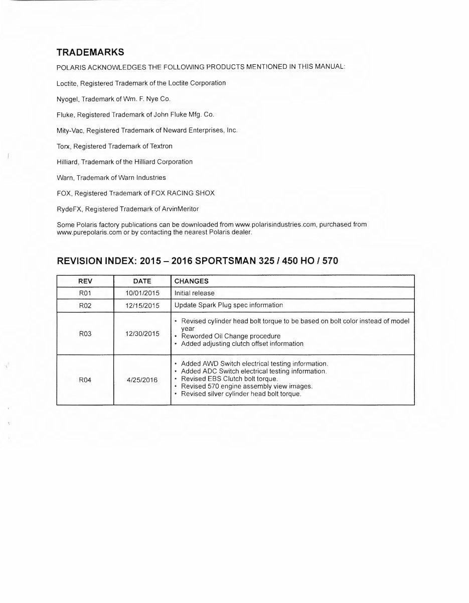 2014-2015 Polaris Sportsman 570 ATV Service & Repair Manual preview img 5