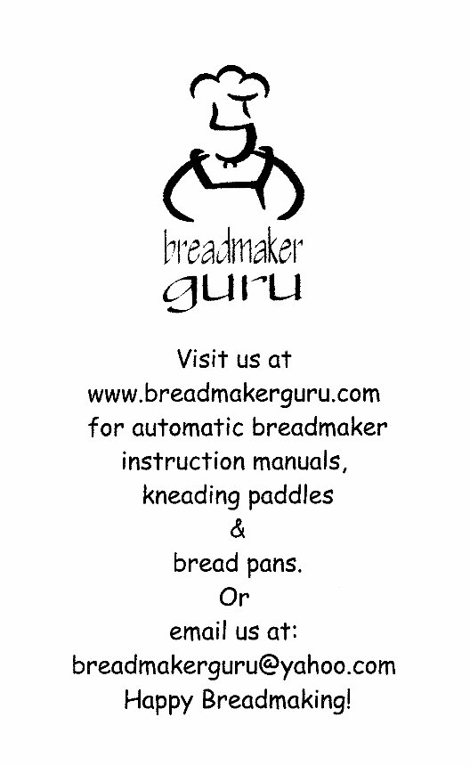 Toastmaster Platinum Bread Butter Maker Parts model 1199S instruction manual recipes preview img 2