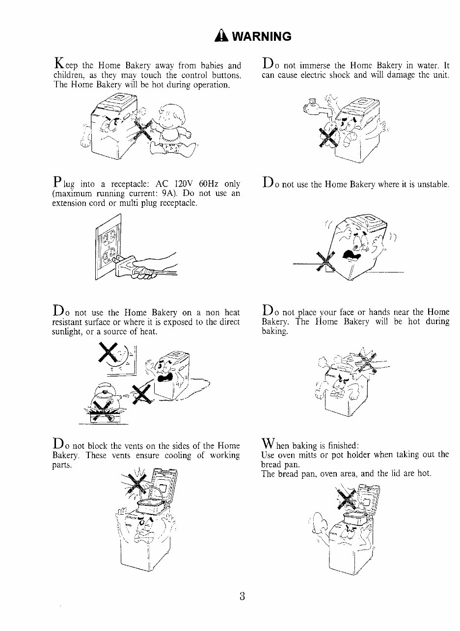 Hitachi Home Bakery Breadmaker Parts Model HBC301 Instruction Manual Recipes Cookbook preview img 4