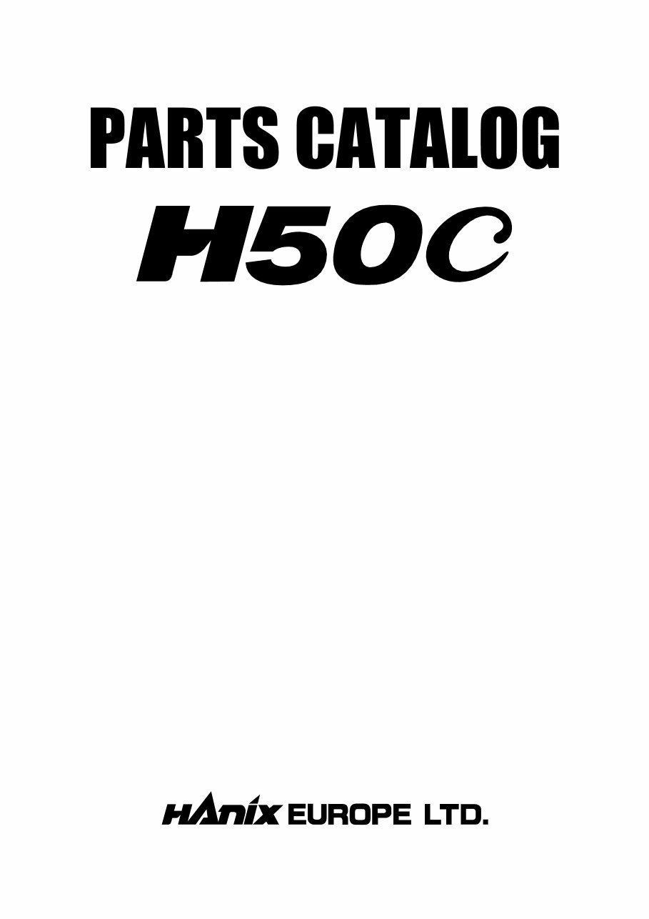 Hanix H50C Spare Parts manual preview img 1