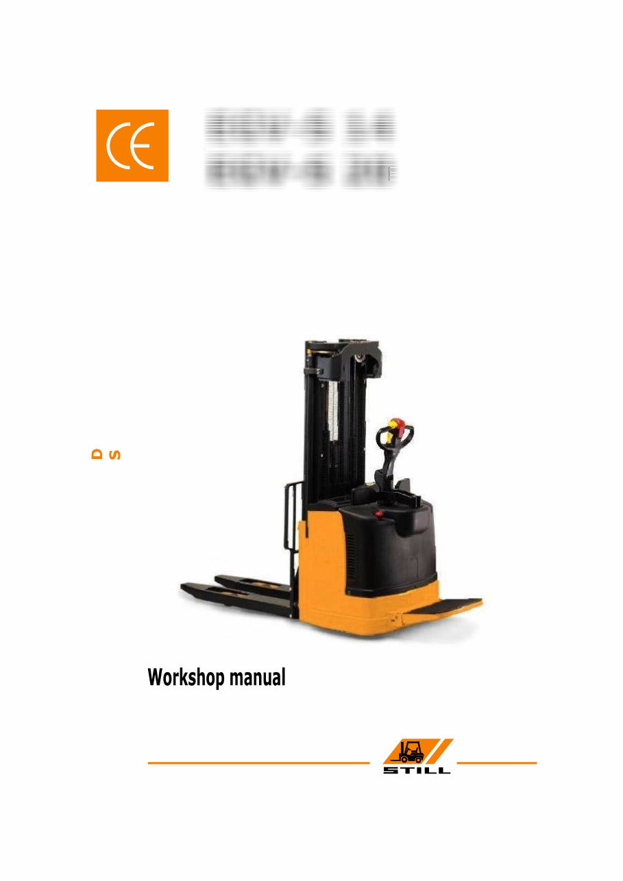 Still EGV-S 14, EGV-S 20 Pedestrian Straddle Stacker With Driver's Plaftorm Service Repair Workshop Manual preview img 1