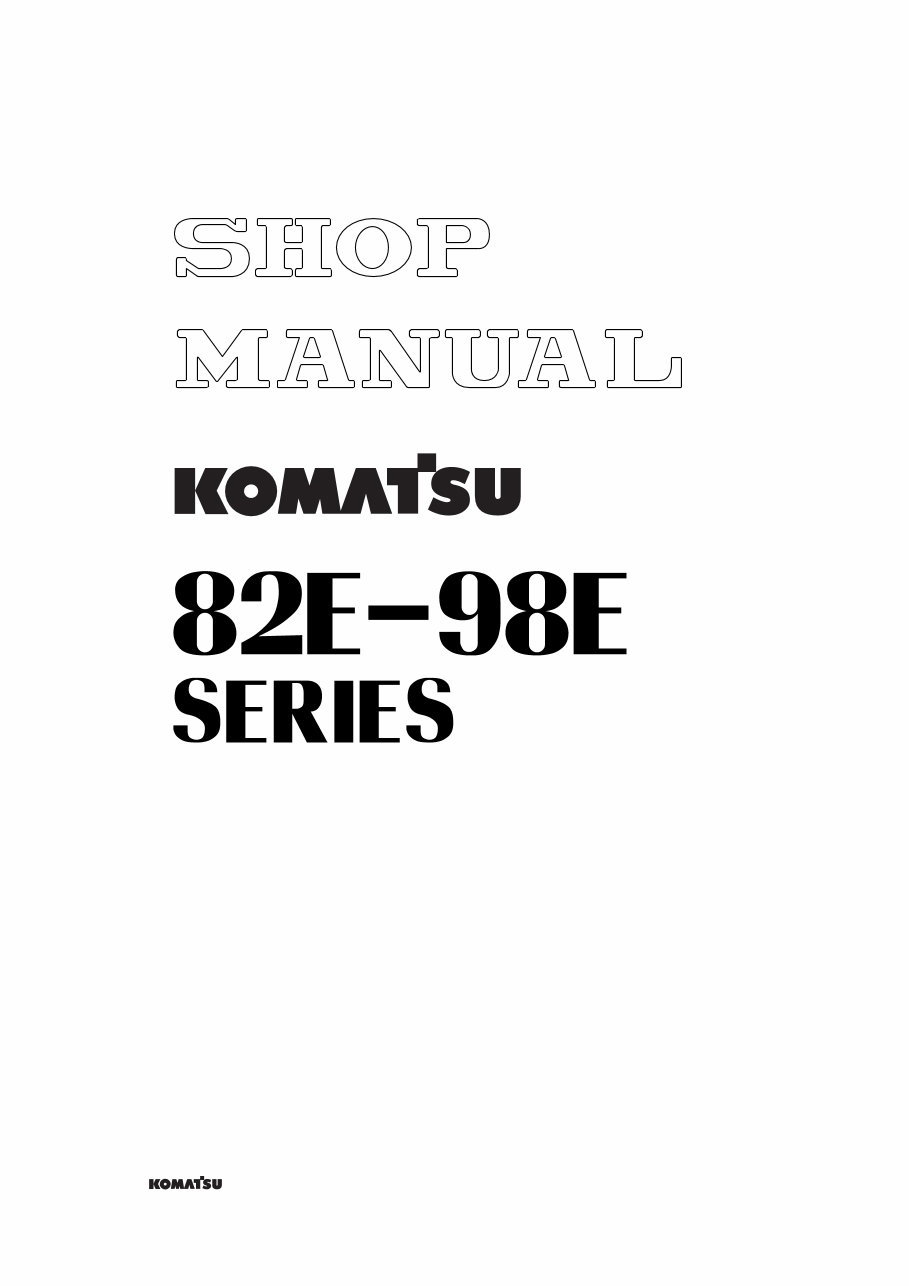 Komatsu 3D84E-5N Diesel Engine Factory Service & Work Shop Manual preview img 1