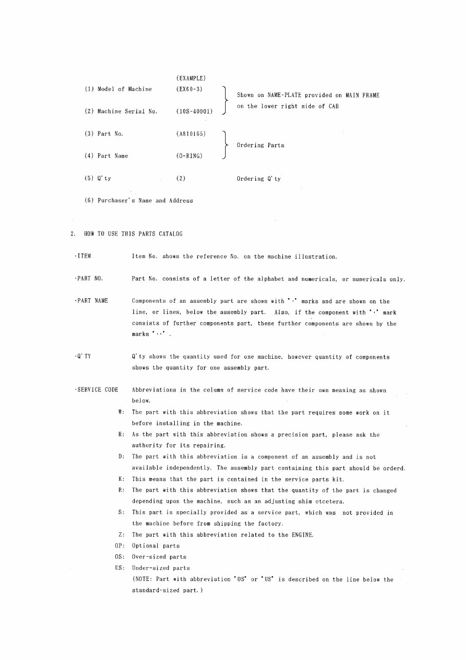Hitachi EX60-3 / EX60LC-3 Excavator OEM Parts Catalog preview img 8