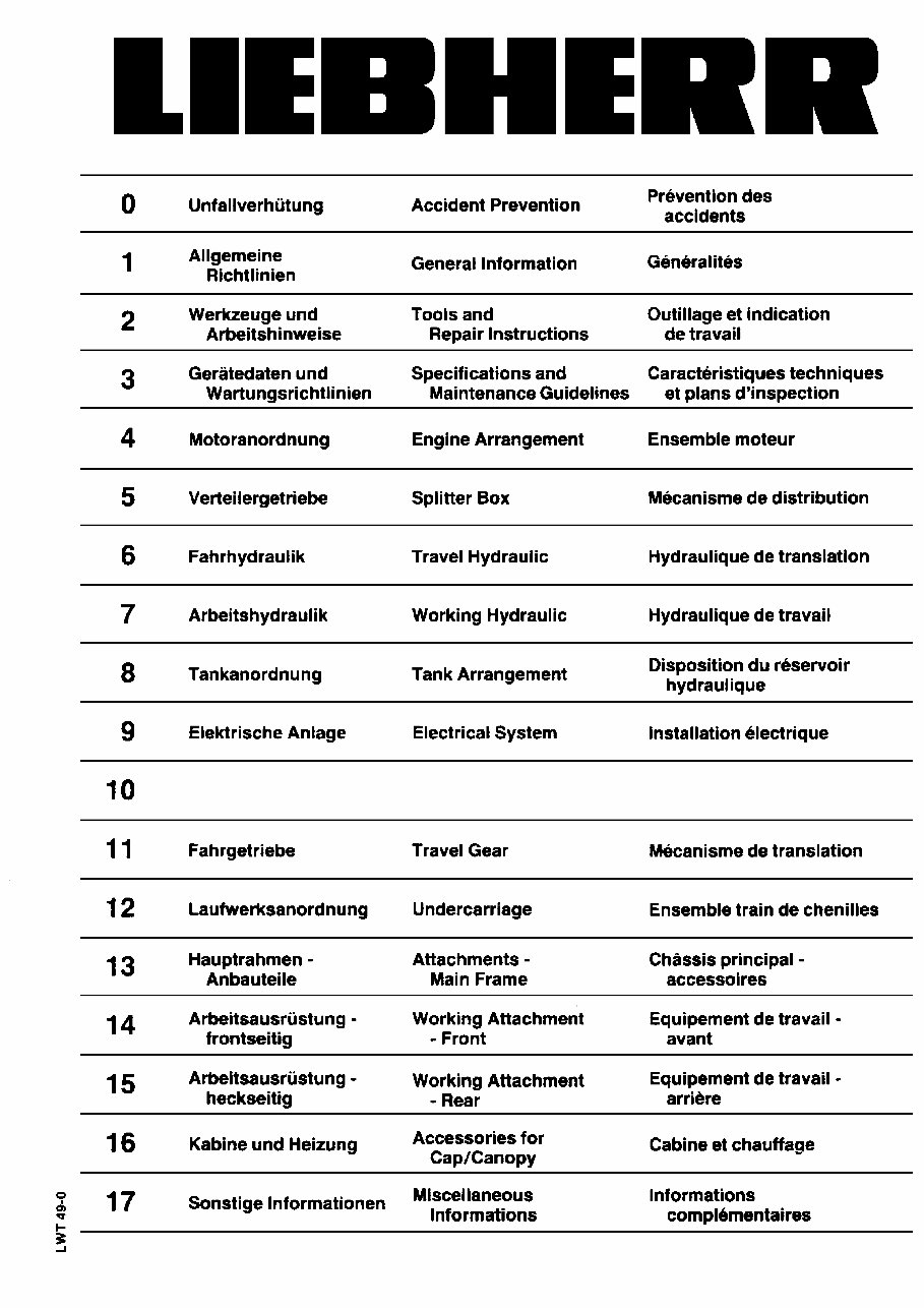 Liebherr LR611 621 631 641 Crawler Loaders Full Service & Repair Manual preview img 3
