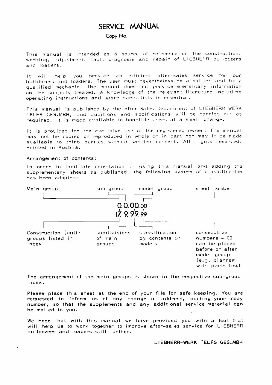Liebherr LR611 621 631 641 Crawler Loaders Full Service & Repair Manual preview img 5