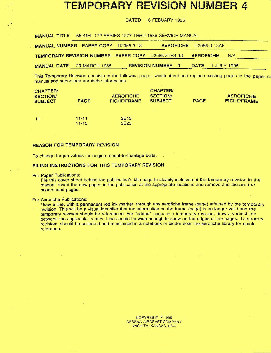 1977-1986 Cessna 172 Series Aircrafts OEM Service & Repair Manual preview img 3