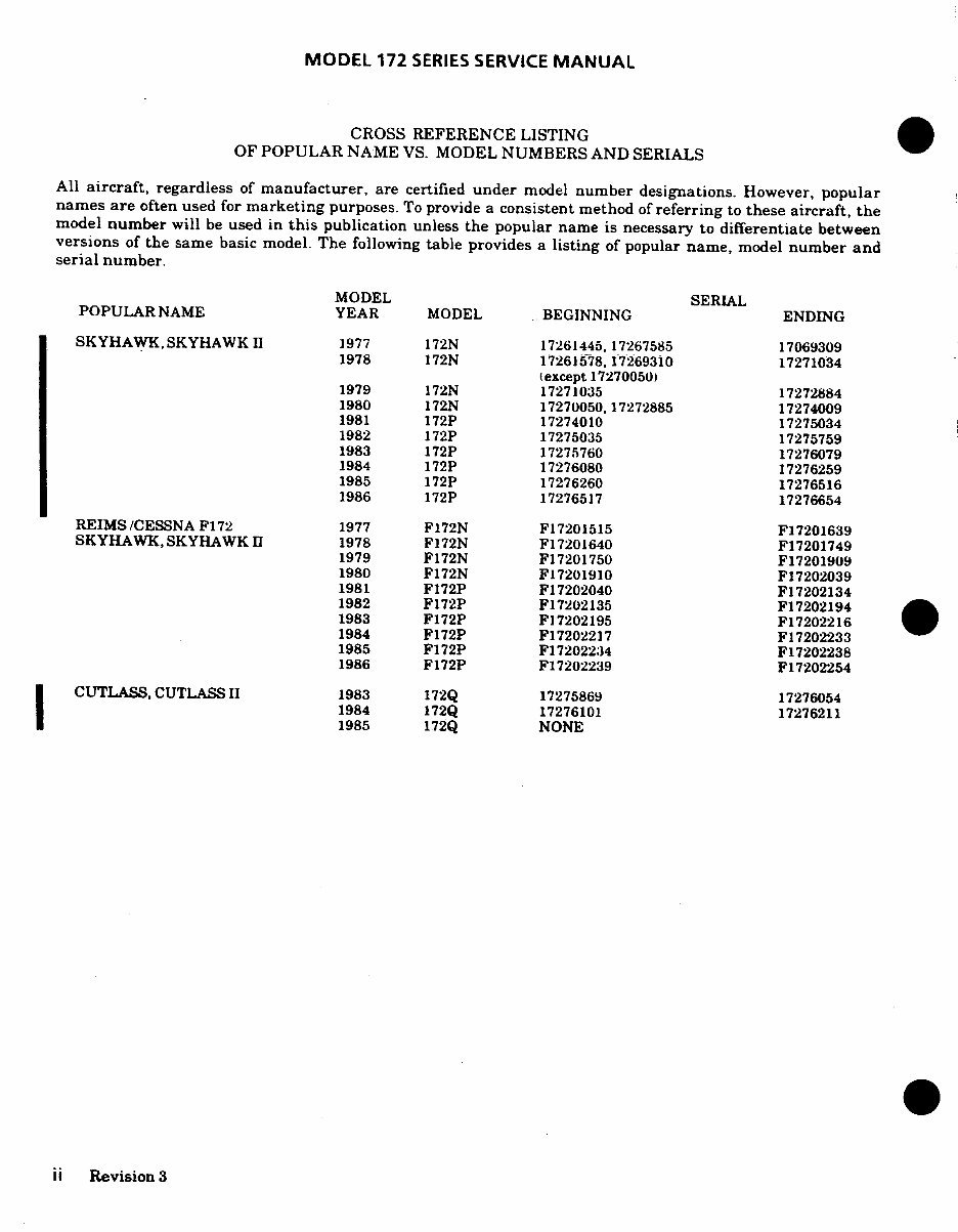 1977-1986 Cessna 172 Series Aircrafts OEM Service & Repair Manual preview img 8