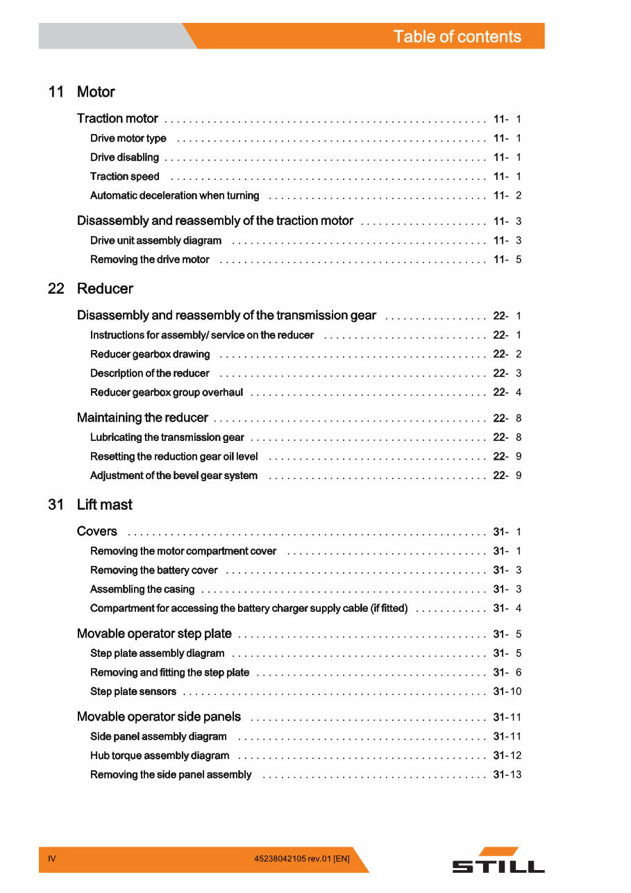Still EGV-S (0220 ,0222) & EGV-S LB(0229,0230) Electric Pallet Truck Forklift Service Repair Workshop Manual preview img 6