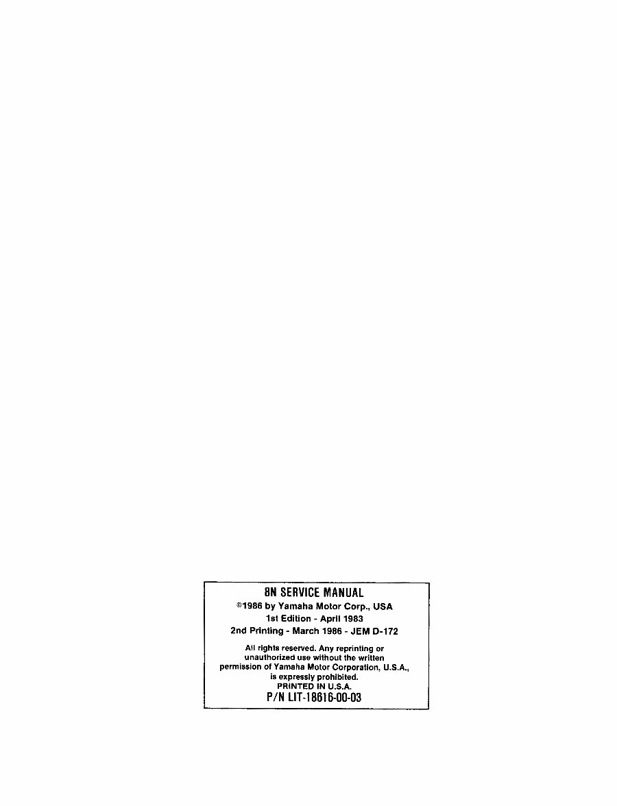 1984-1993 Yamaha 6HP-8HP 2-Stroke Outboard Repair Manual preview img 2
