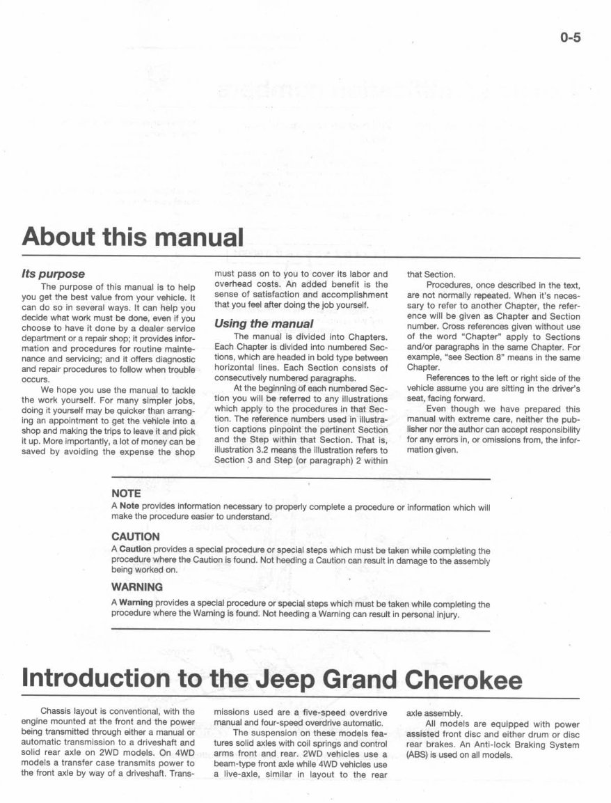 1996 Jeep Grand Cherokee Service & Repair Manual preview img 3