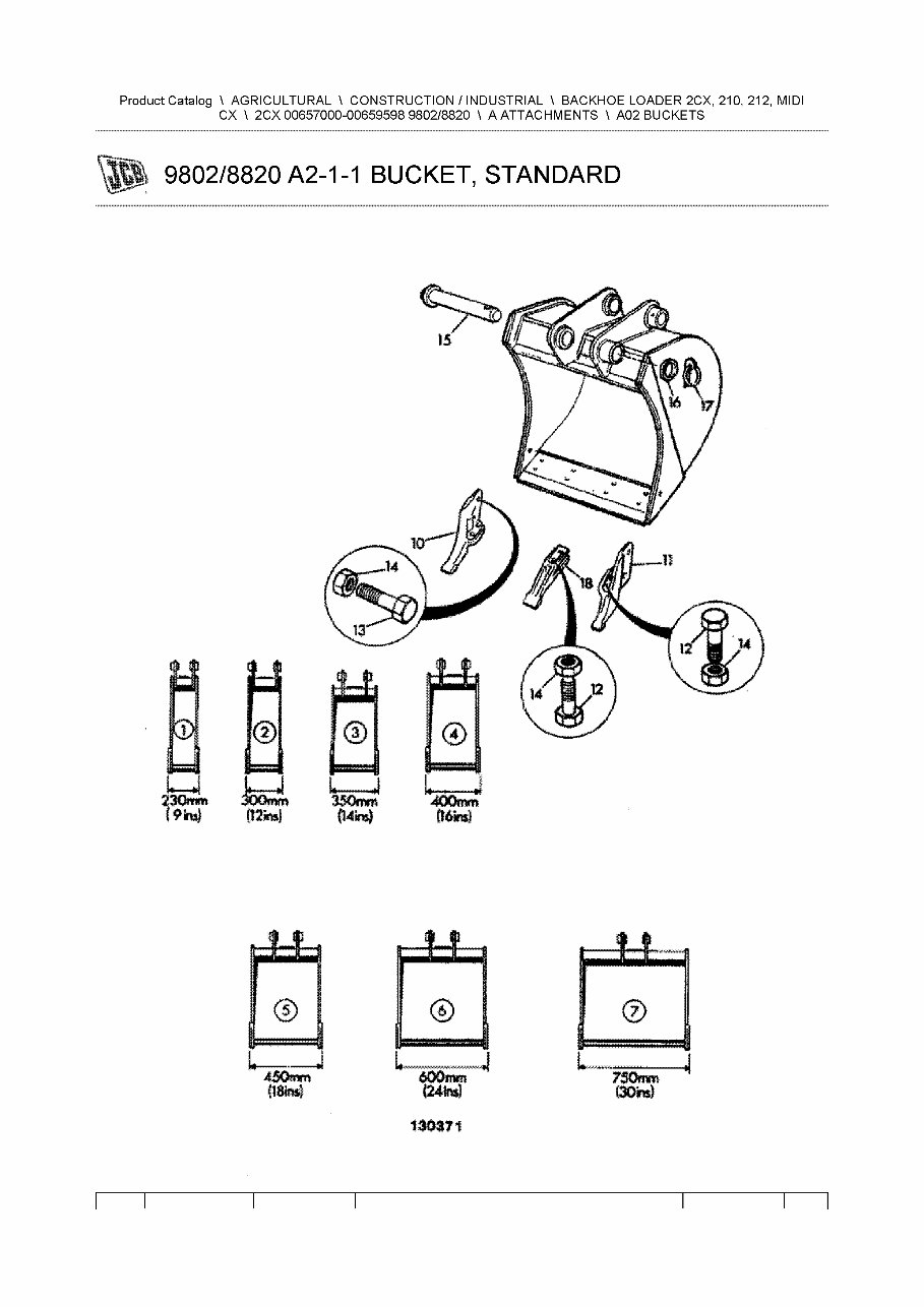 JCB 2CX-AIRMASTER BACKHOE Loader Parts Catalog Manual #4 (SER. NUMBER 00657000-00659598) preview img 10