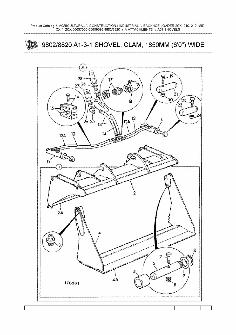 JCB 2CX-AIRMASTER BACKHOE Loader Parts Catalog Manual #4 (SER. NUMBER 00657000-00659598) preview img 4