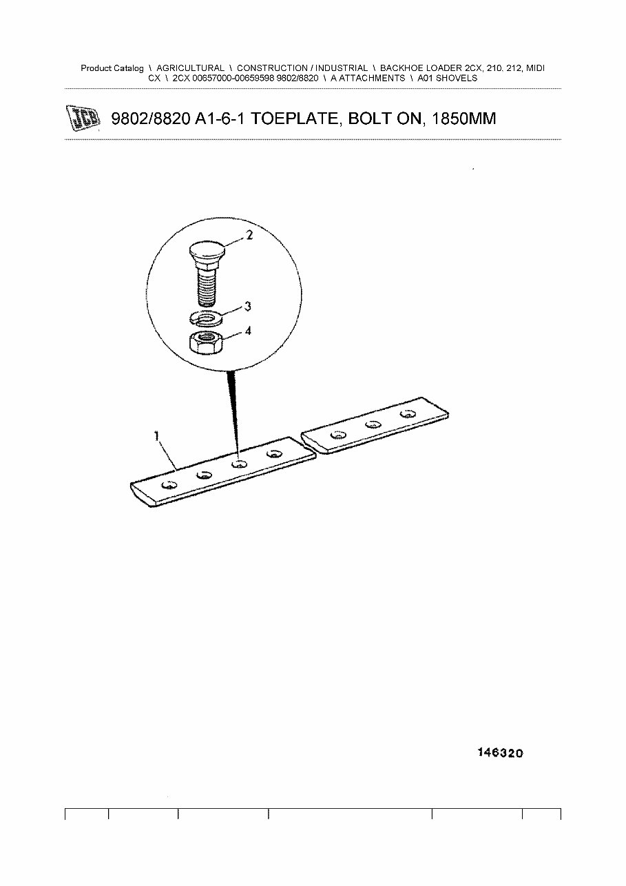 JCB 2CX-AIRMASTER BACKHOE Loader Parts Catalog Manual #4 (SER. NUMBER 00657000-00659598) preview img 8