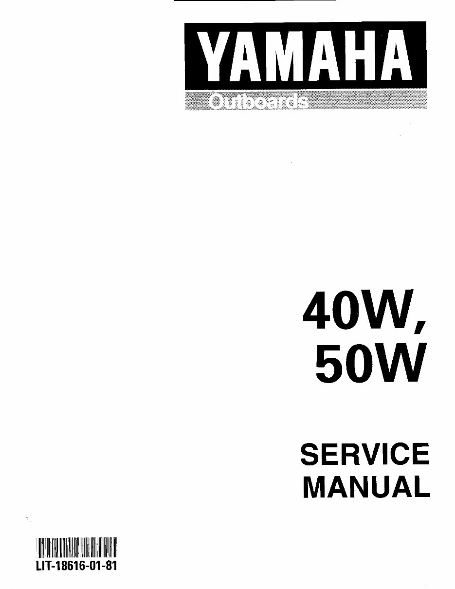 2000 2001 2002 2003 2004 2005 2006 2007 Yamaha F30 30hp F40 40hp 4-stroke Outboard models Service Manual preview img 1