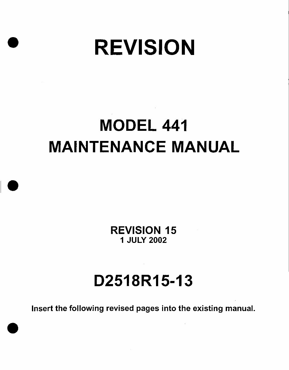 Cessna 441 Maintenance manual D2518-15-13 mm preview img 1