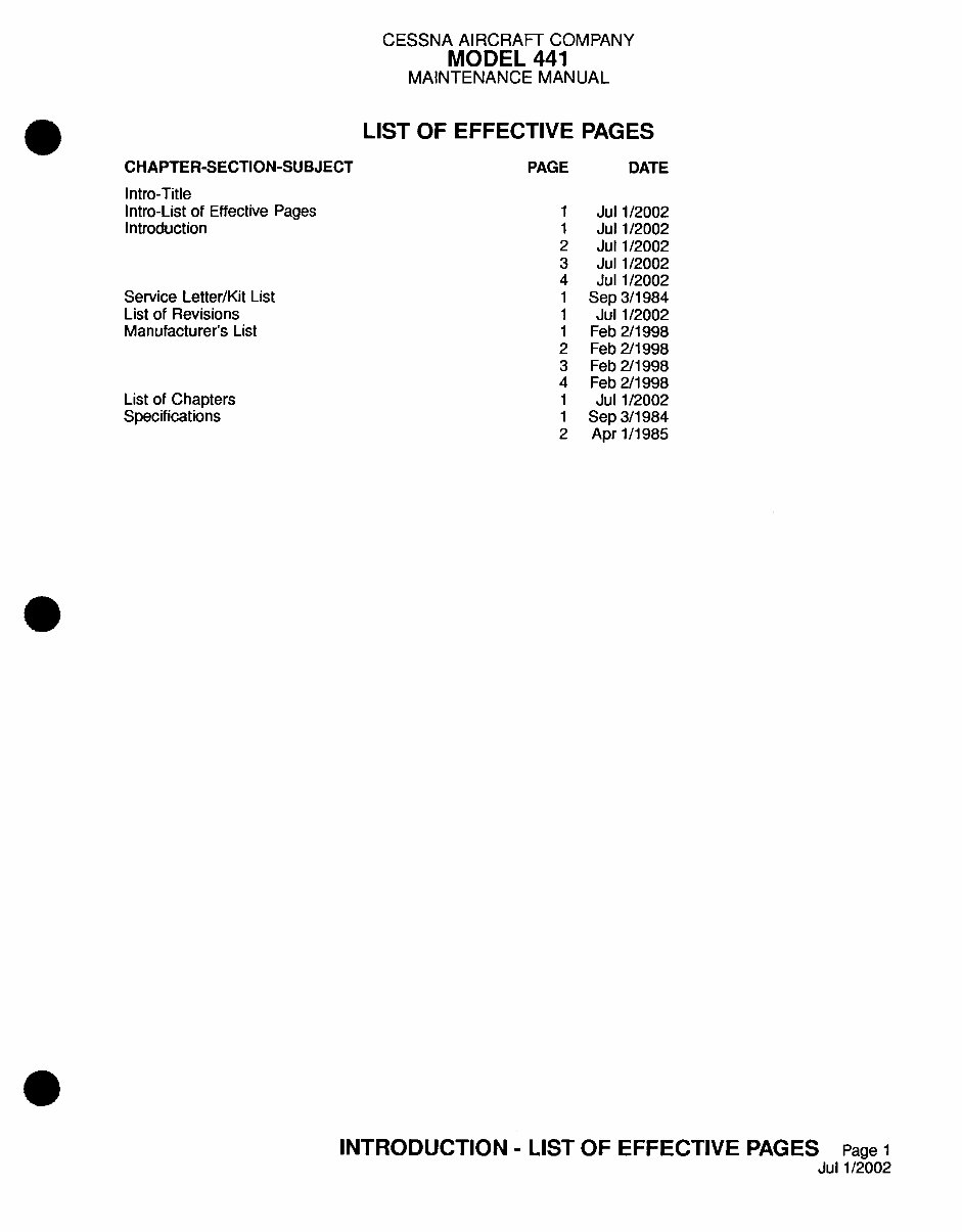 Cessna 441 Maintenance manual D2518-15-13 mm preview img 8