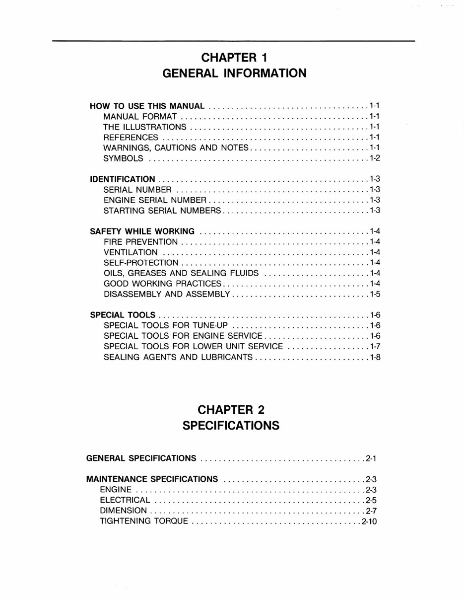 1995 Yamaha CV85E Outboard OEM Service & Repair Manual preview img 5