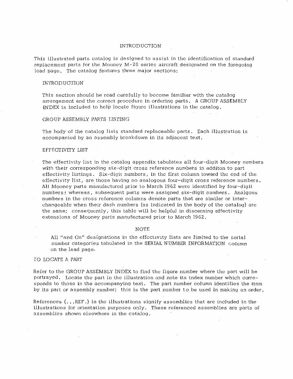 Mooney M20 B C D E IPC parts manual 1961 - 1964 preview img 3