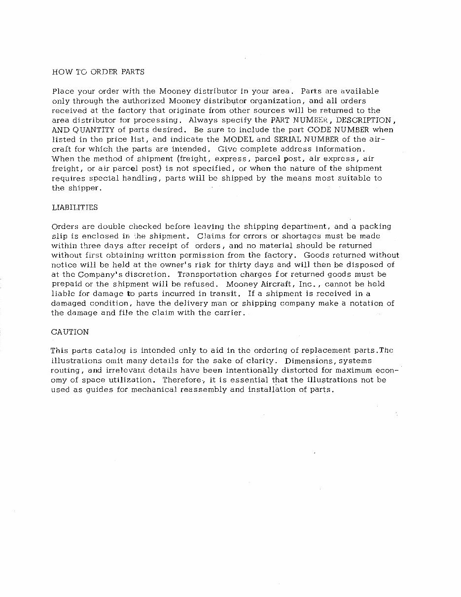 Mooney M20 B C D E IPC parts manual 1961 - 1964 preview img 4