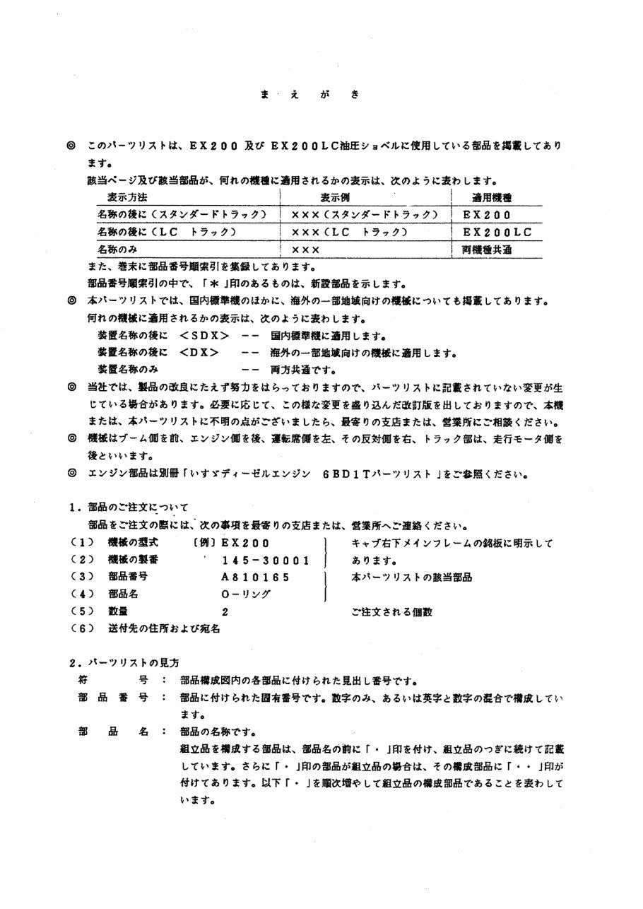 Hitachi EX200 and EX200LC parts manual. 2manuals preview img 2