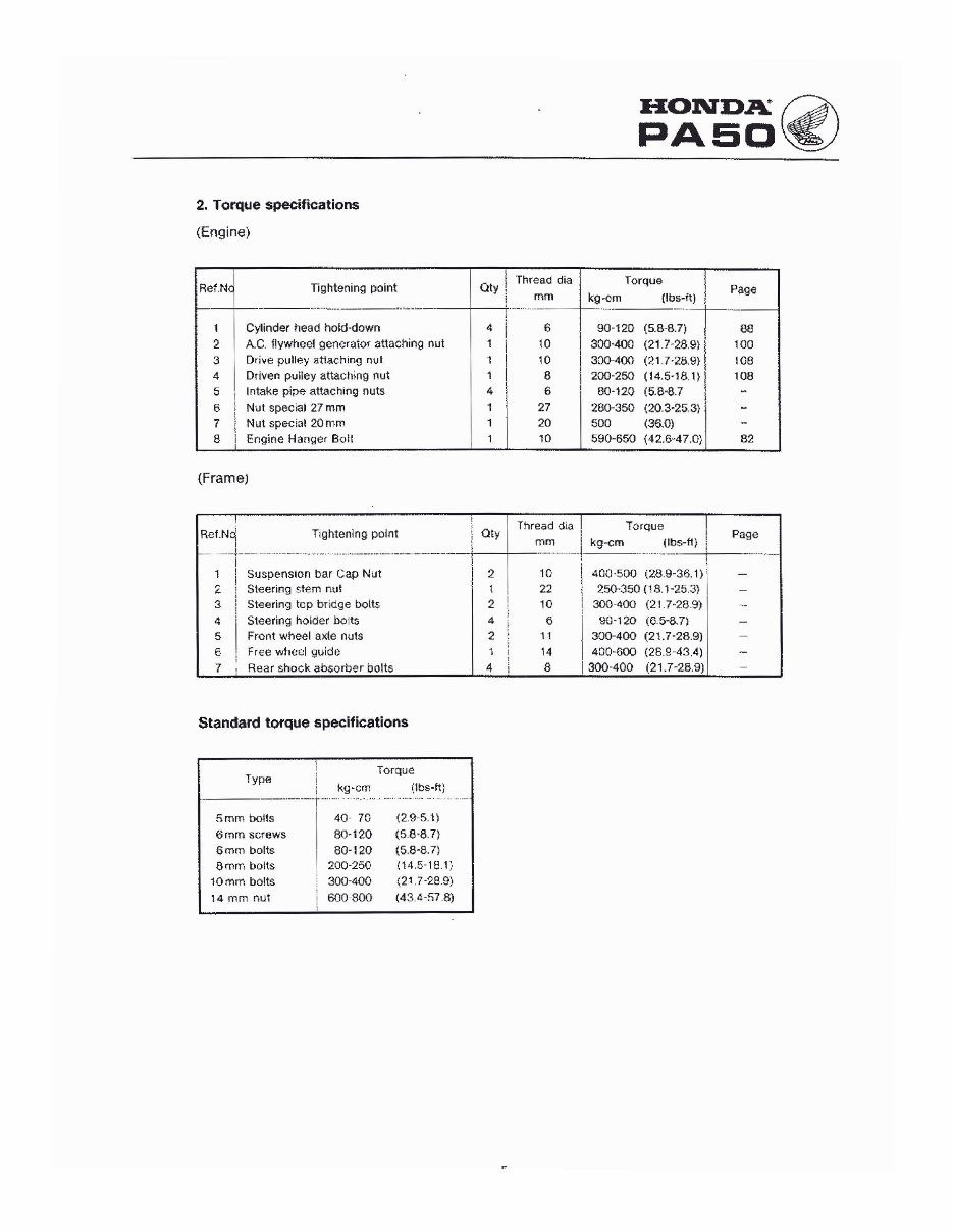 1976-1991 Honda PA50 Hobbit Camino Moped Service & Repair Manual preview img 8
