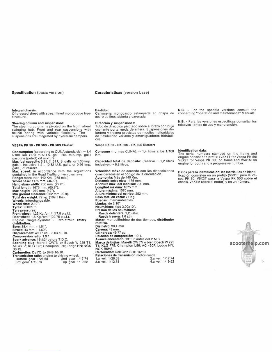 Piaggio Vespa PKP50S 80S 100S 110S 125 125S Workshop Manual preview img 4