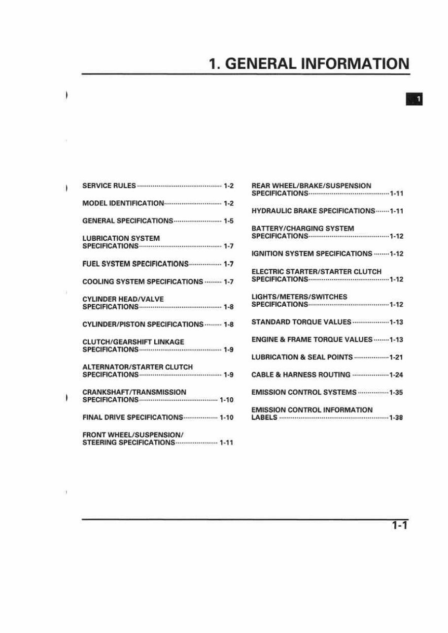 2003 Honda Shadow Aero VT750 Workshop Manual preview img 4